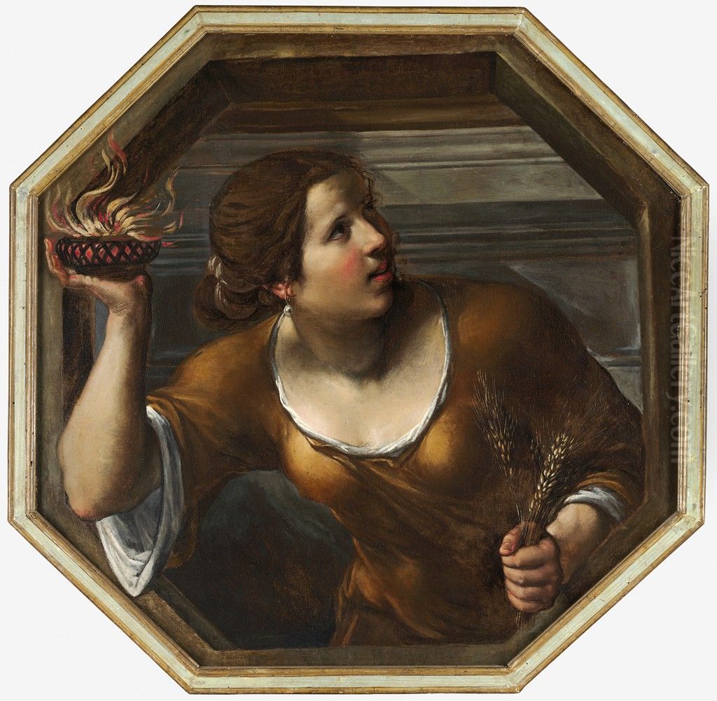 Summer Oil Painting by Angelo Caroselli
