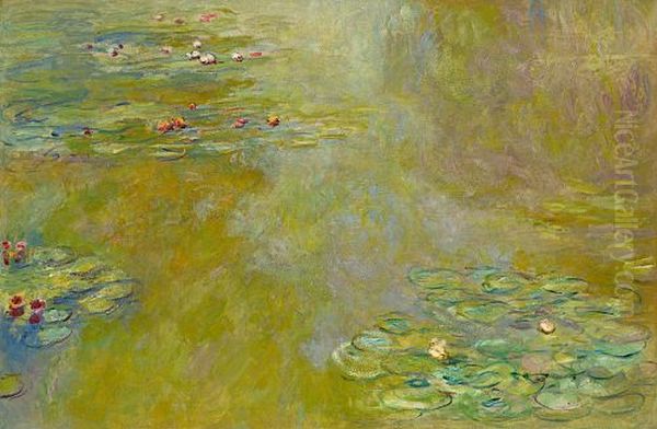 Der Seerosenteich, um 1918 Oil Painting by Claude Oscar Monet