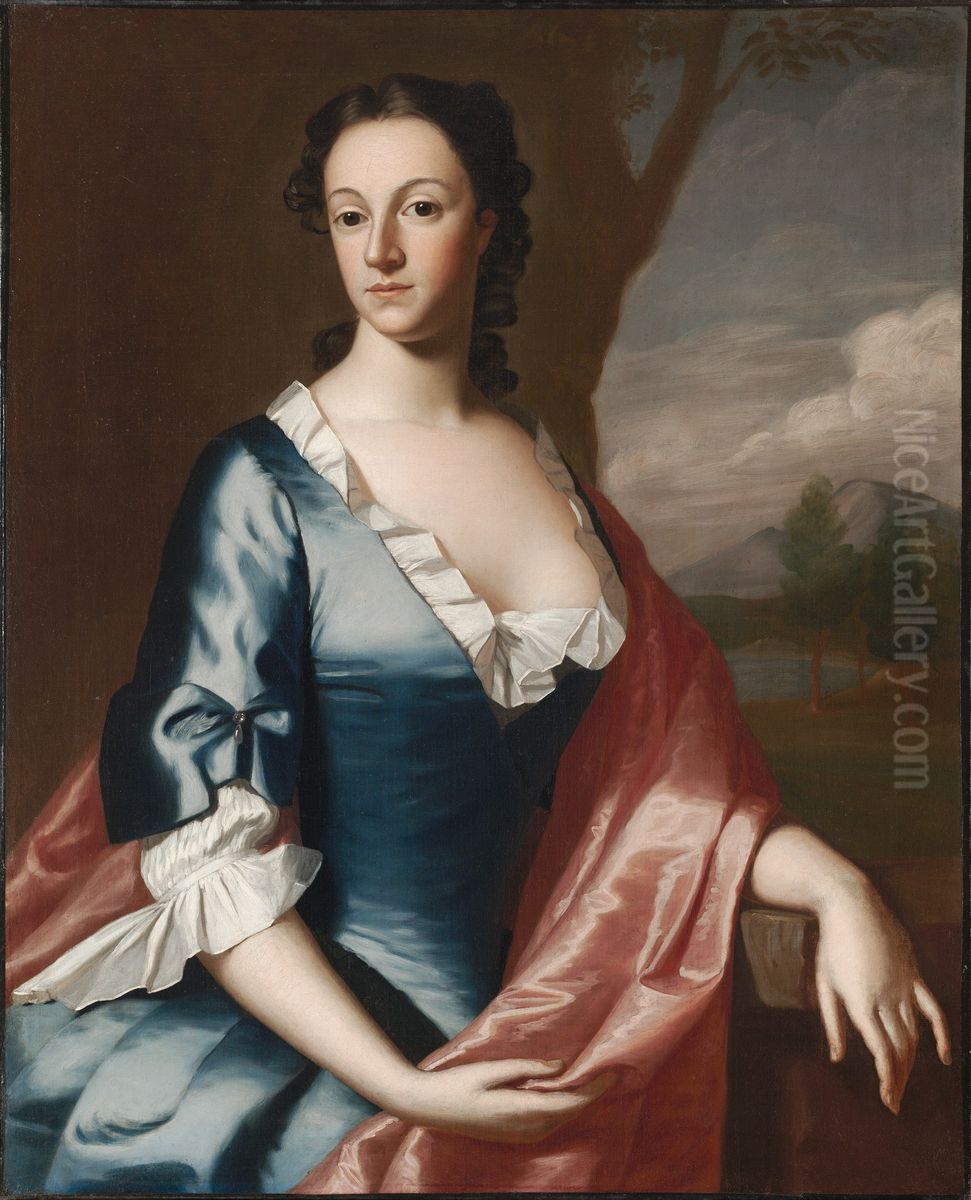 Susannah Speakman Inman (Mrs. Ralph Inman)  (1727-1761) Oil Painting by Robert Feke