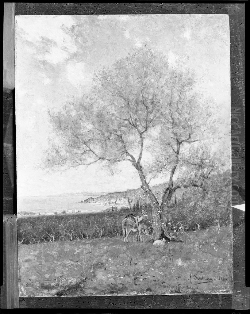 Bay of Capri Oil Painting by Axel Lindman