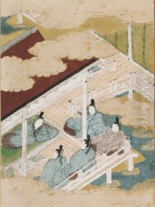 The Pink (Tokonatsu), Illustration to Chapter 26 of the Tale of Genji (Genji monogatari)