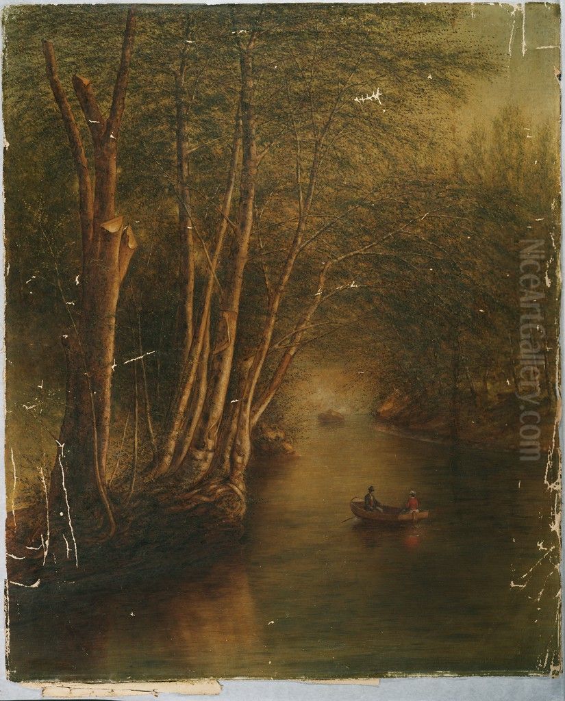 Under the Birches Oil Painting by Thomas Addison Richards
