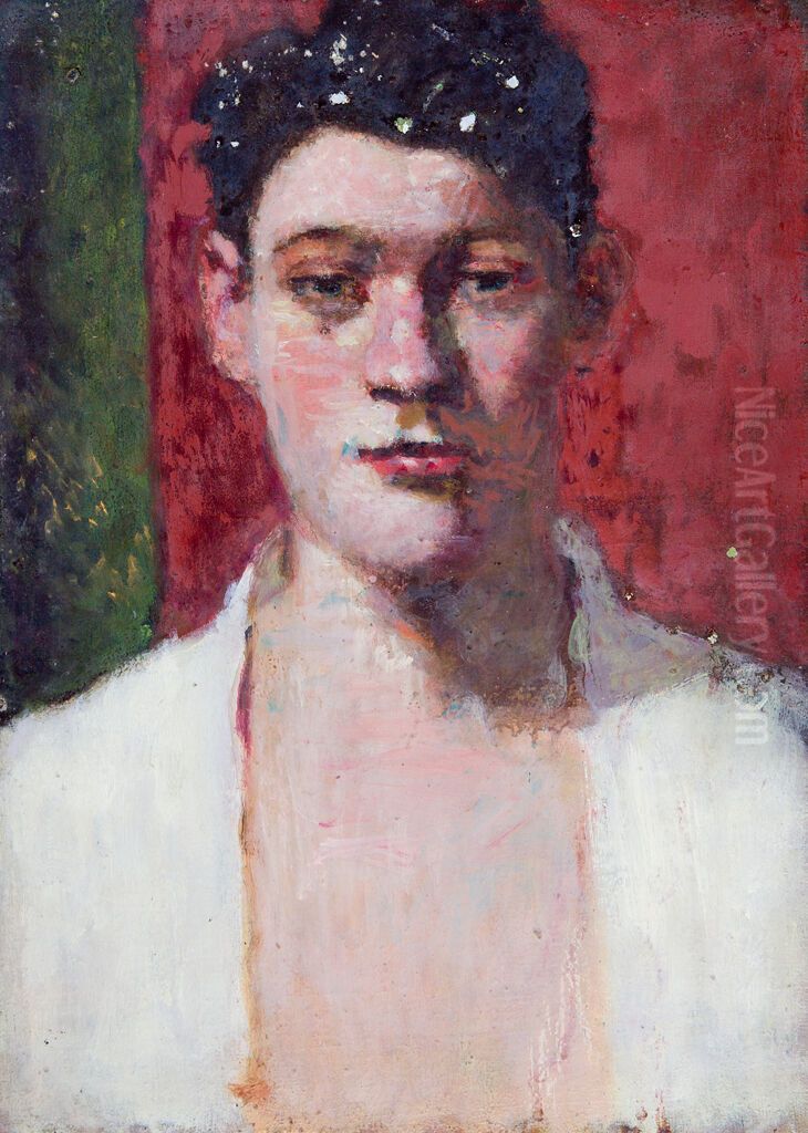 Portrait of a Young Man Oil Painting by Denman Ross