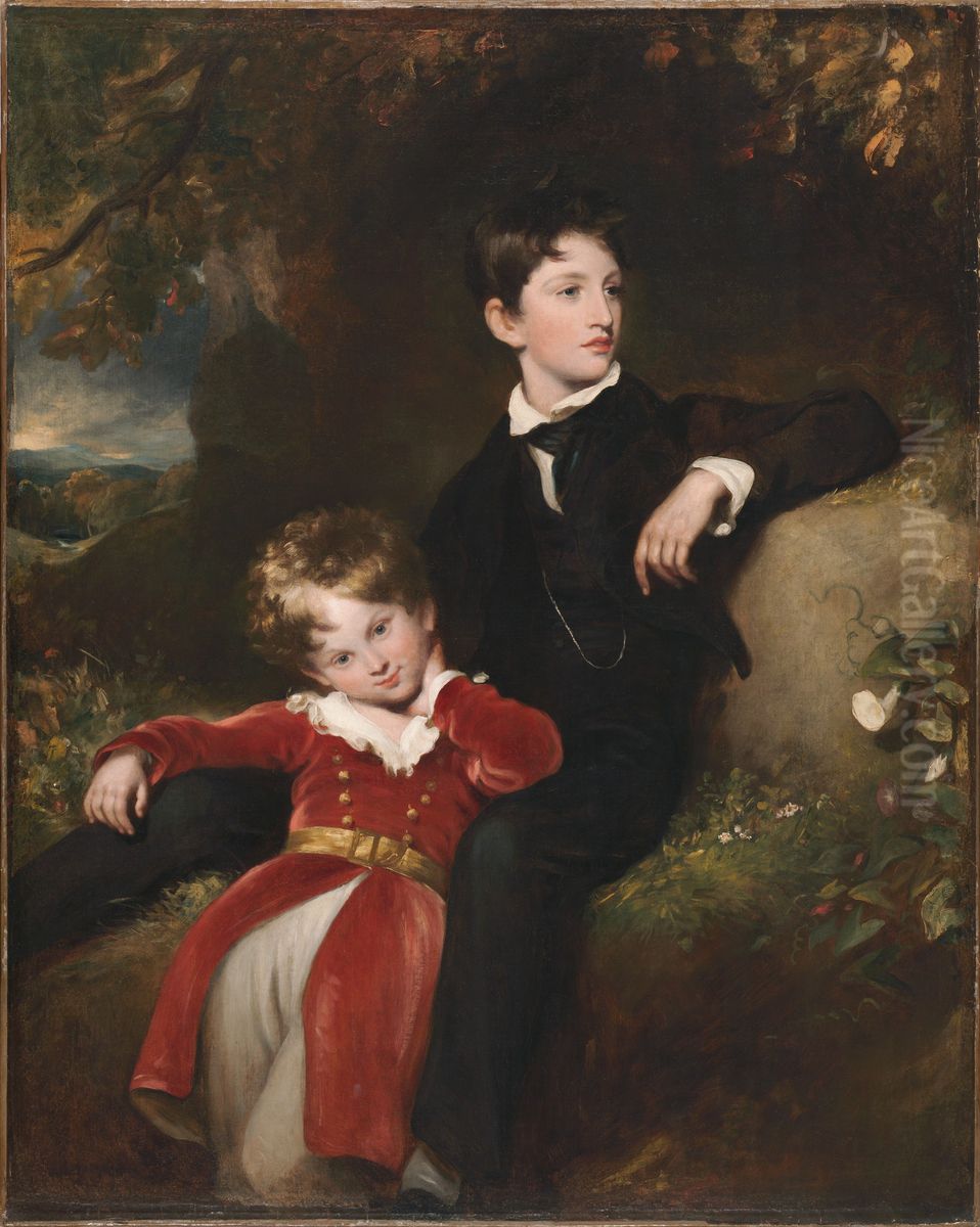 Walter Charles James and Charles Stewart Hardinge Oil Painting by Thomas Lawrence Walter Charles James and Charles Stewart Hardinge Oil Painting by Thomas Lawrence