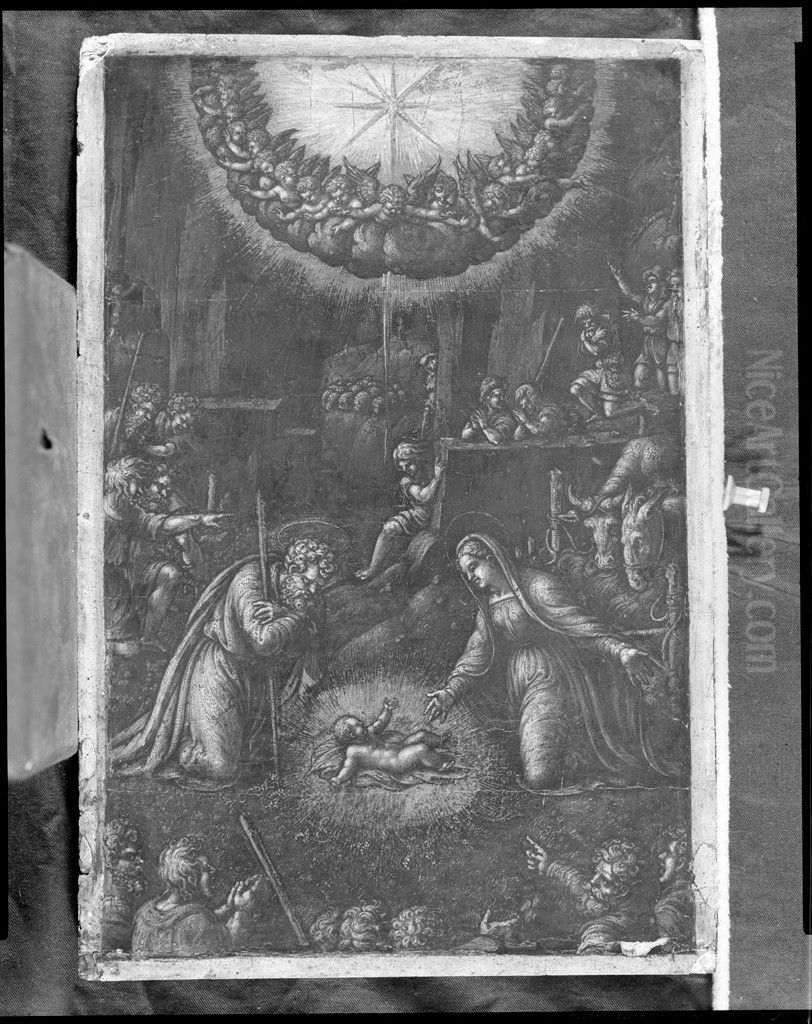 Nativity Oil Painting by Girolamo da Treviso the Younger