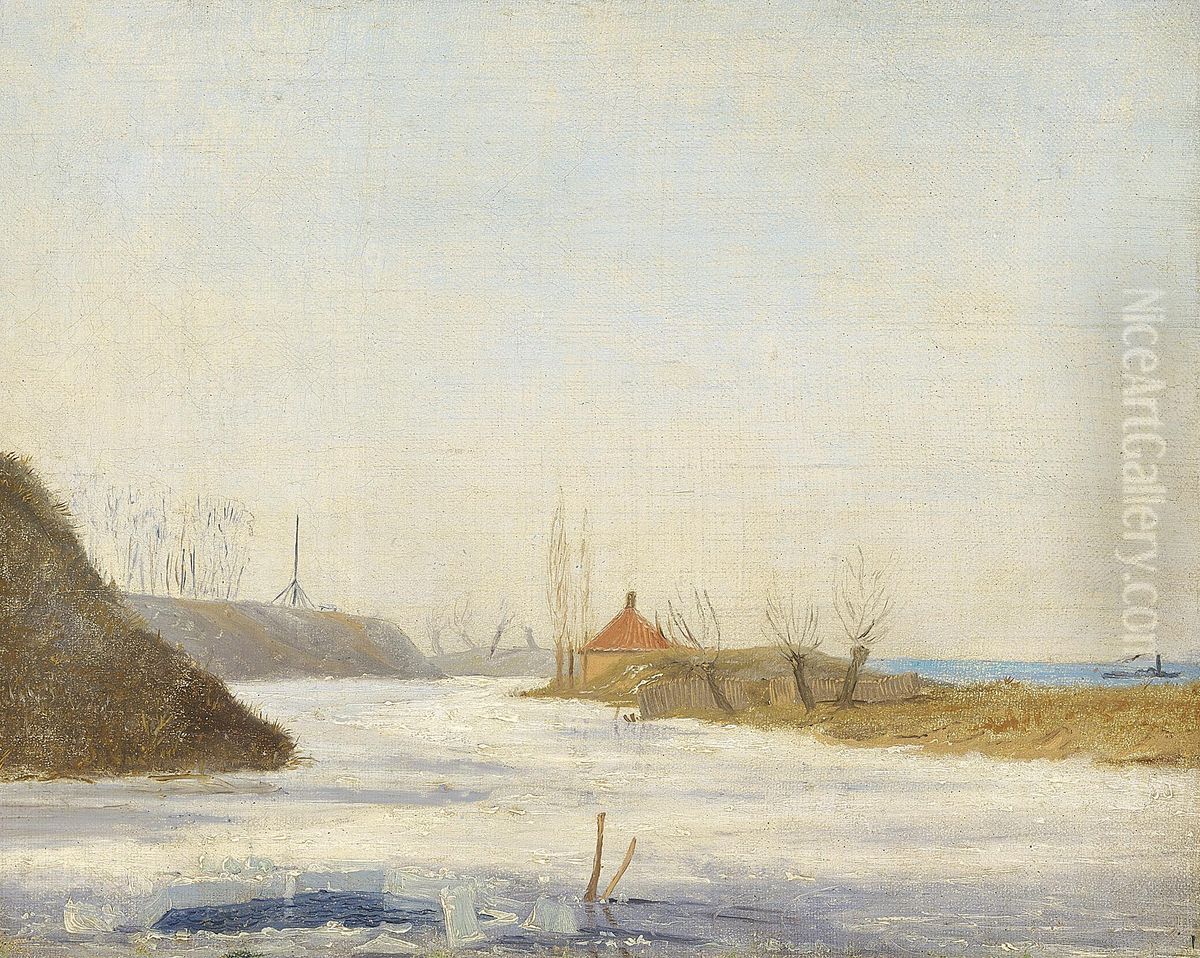 Fra den gamle Ravelin. Oil Painting by Janus Andreas Bartholin La Cour Fra den gamle Ravelin. Oil Painting by Janus Andreas Bartholin La Cour