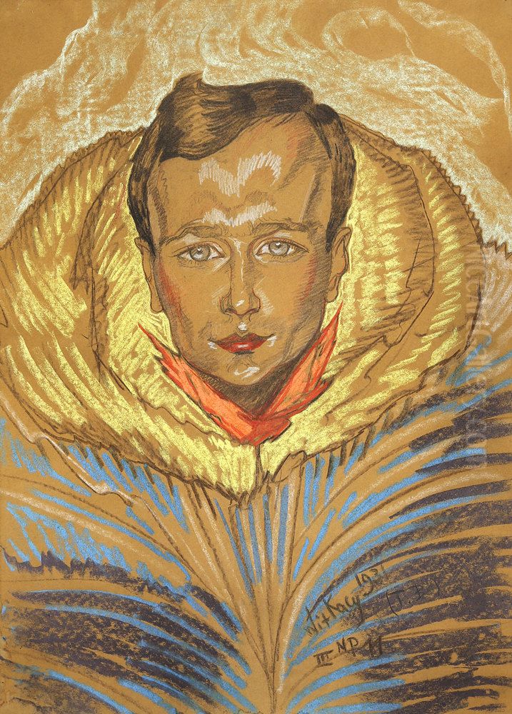 Portrait of Jan Leszczynski Oil Painting by Stanislaw Ignacy Witkiewicz (Witkacy)