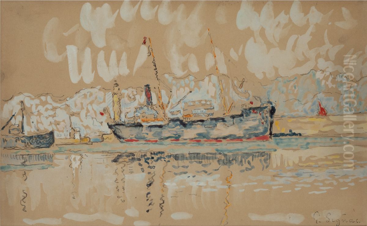 Le Bateau Oil Painting by Paul Signac