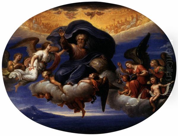 God the Father Oil Painting by Pierre Mignard I