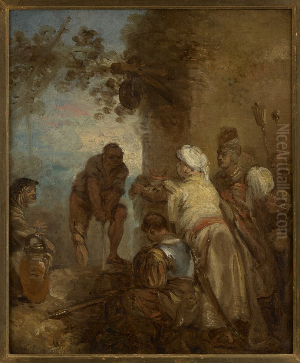 Wybor Piasta na krola Oil Painting by Jean-Pierre Norblin De La Gourdaine