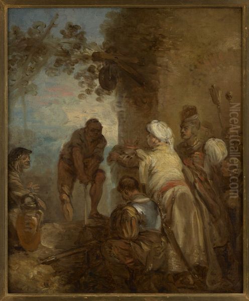 Piast Being Elected as the King Oil Painting by Jean-Pierre Norblin De La Gourdaine
