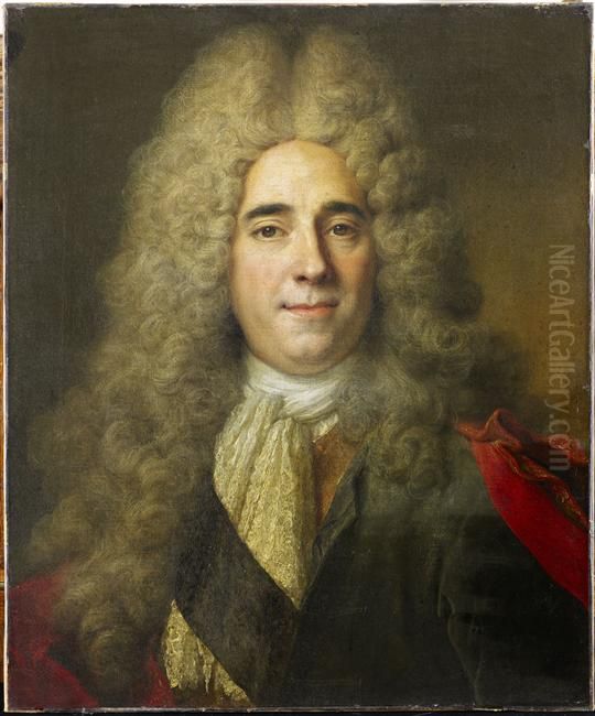 Un chevalier de l'ordre de saint Michel Oil Painting by Nicolas de Largilliere