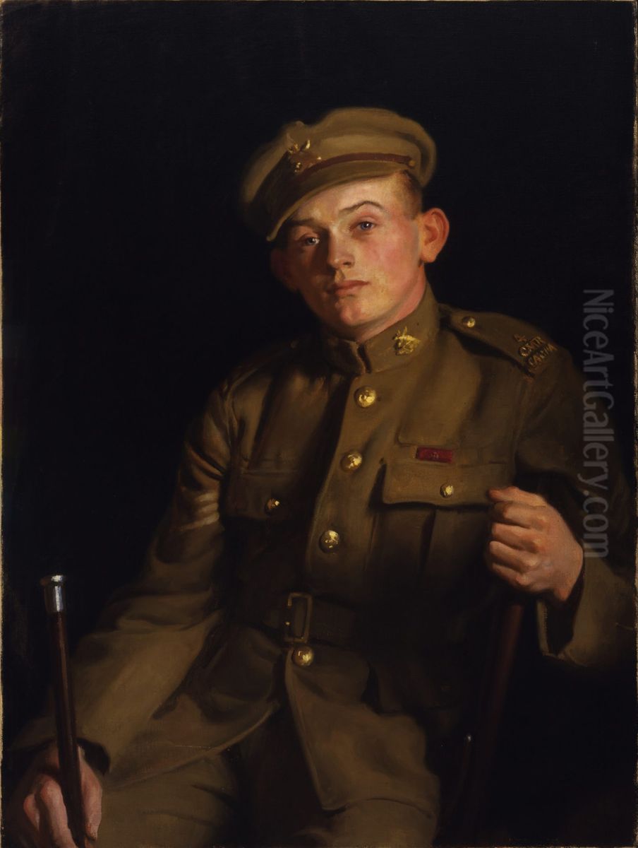 Sergeant T.W. Holmes, VC Oil Painting by Ernest Fosbery