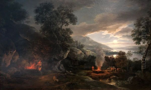 Cain et Abel apportant leurs sacrifices Oil Painting by Joseph Vernet