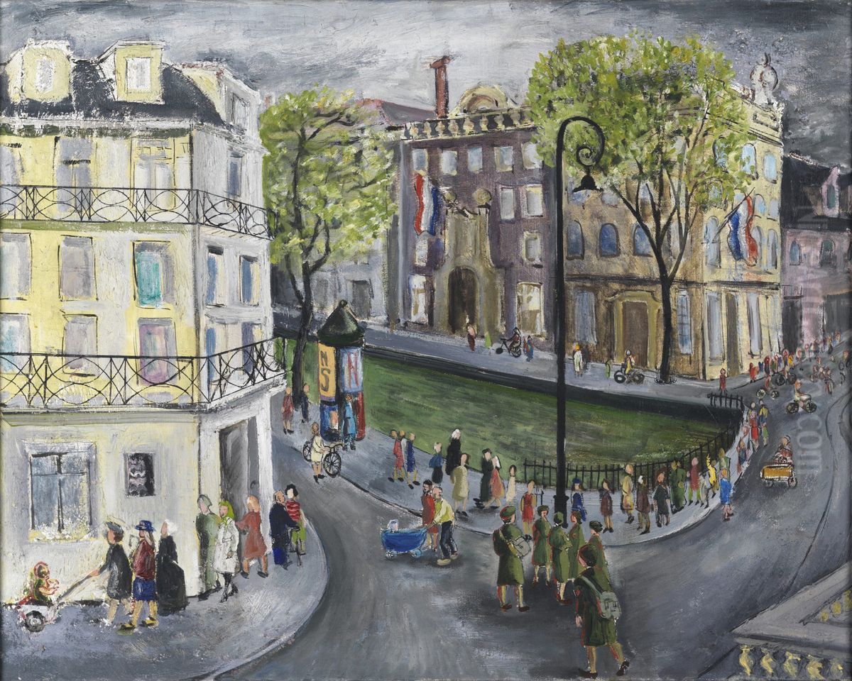 CWACS on Leave in Amsterdam, September 1945 Oil Painting by Molly Bobak