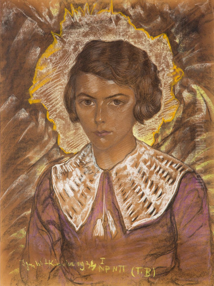 Portrait of Krystyna Blonska Oil Painting by Stanislaw Ignacy Witkiewicz (Witkacy)