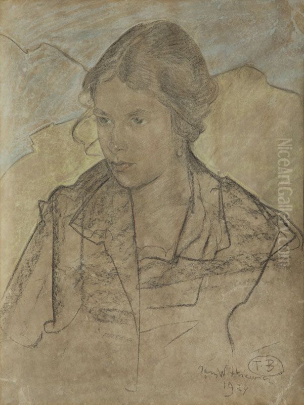 Portret Janiny Fiszerowej Oil Painting by Stanislaw Ignacy Witkiewicz (Witkacy)