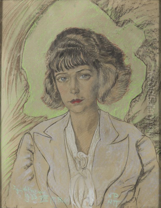 Portret kobiecy Oil Painting by Stanislaw Ignacy Witkiewicz (Witkacy)