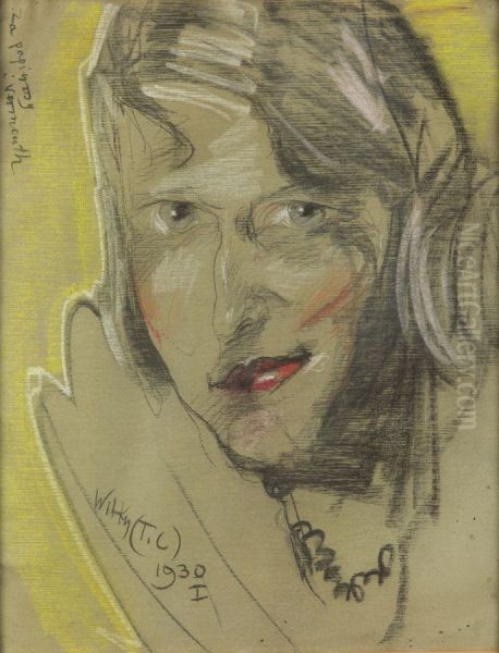 Portret Ireny Prochnikowej z Gomolinskich Oil Painting by Stanislaw Ignacy Witkiewicz
