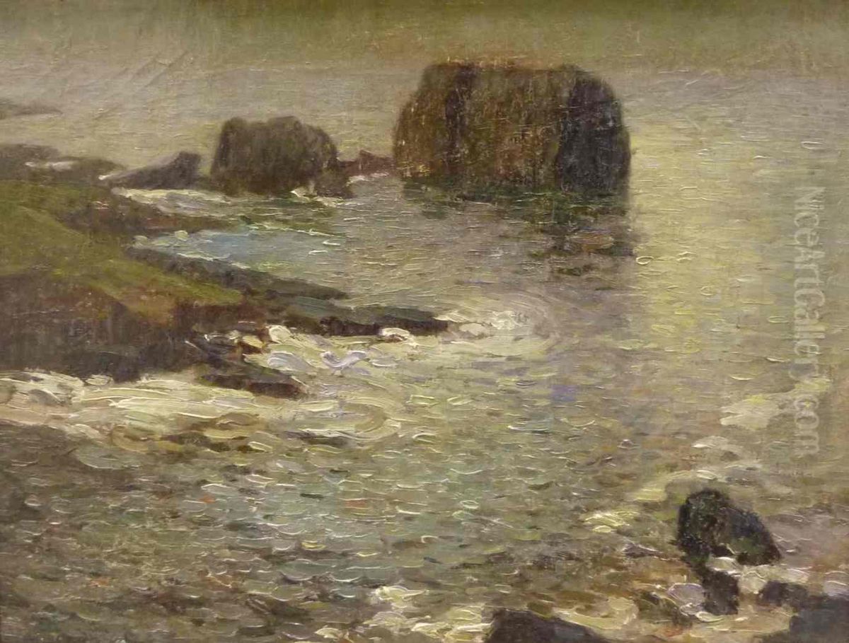 Rochers en bord de mer Oil Painting by Raymond Glaize