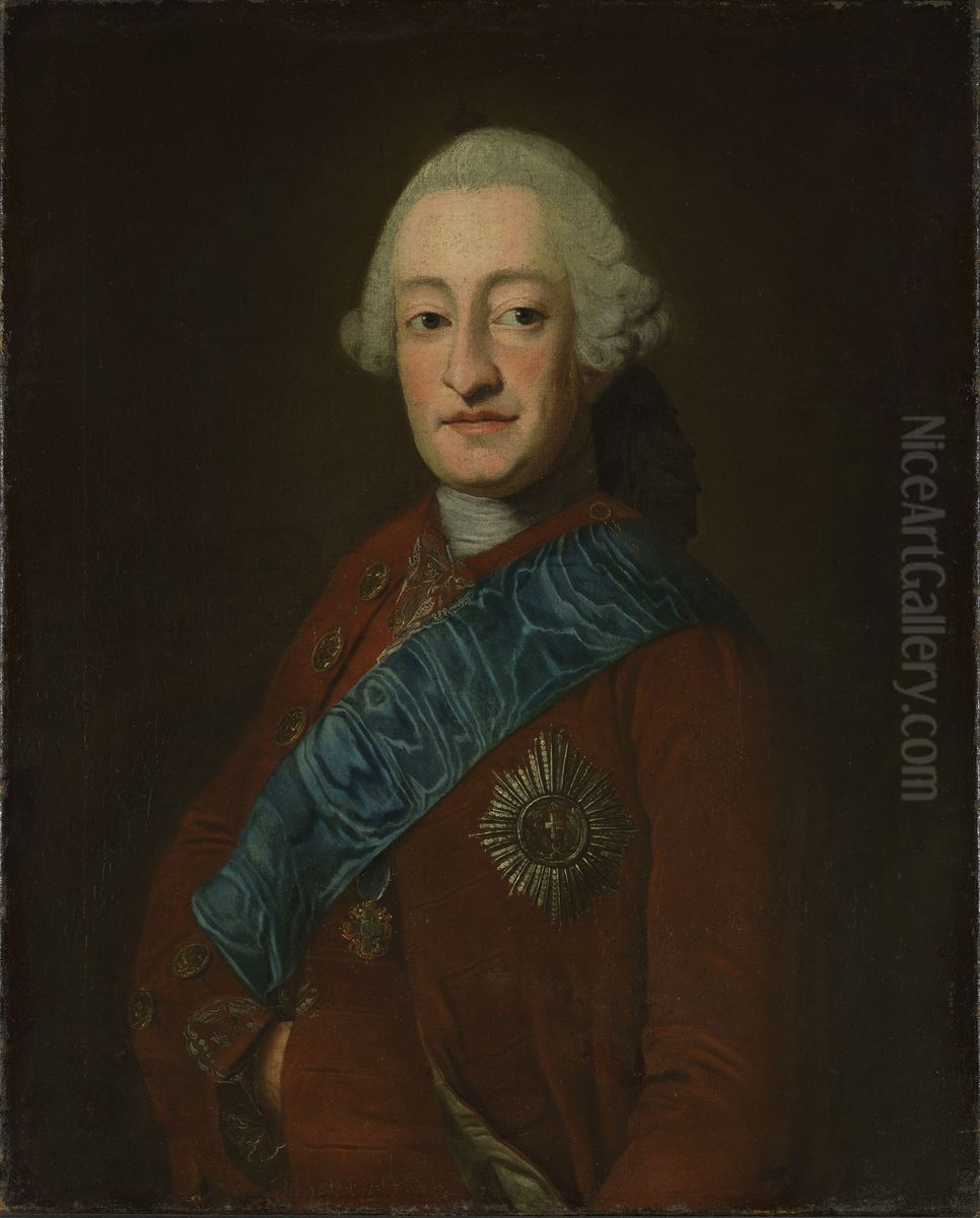 Grev Eggert Christopher Knuth Oil Painting by Peder Als