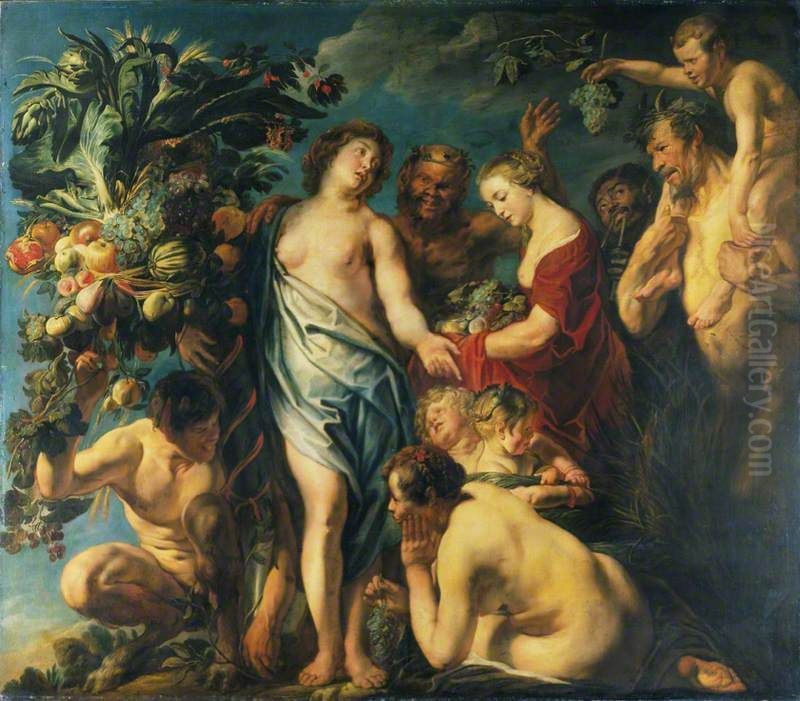 An Allegory of Fruitfulness Oil Painting by Jacob Jordaens
