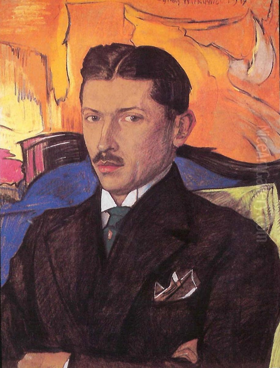 Portret Feliksa Lewinskiego Oil Painting by Stanislaw Ignacy Witkiewicz (Witkacy)