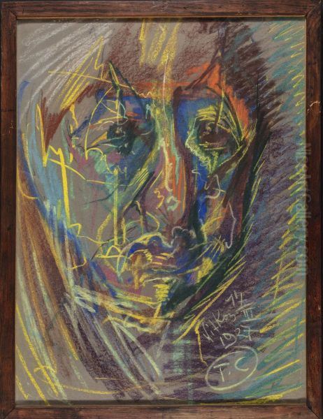 Portrait of Leon Reynel Oil Painting by Stanislaw Ignacy Witkiewicz