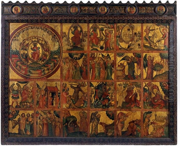 Apocalypse triptych Oil Painting by Master Bertram Apocalypse triptych Oil Painting by Master Bertram