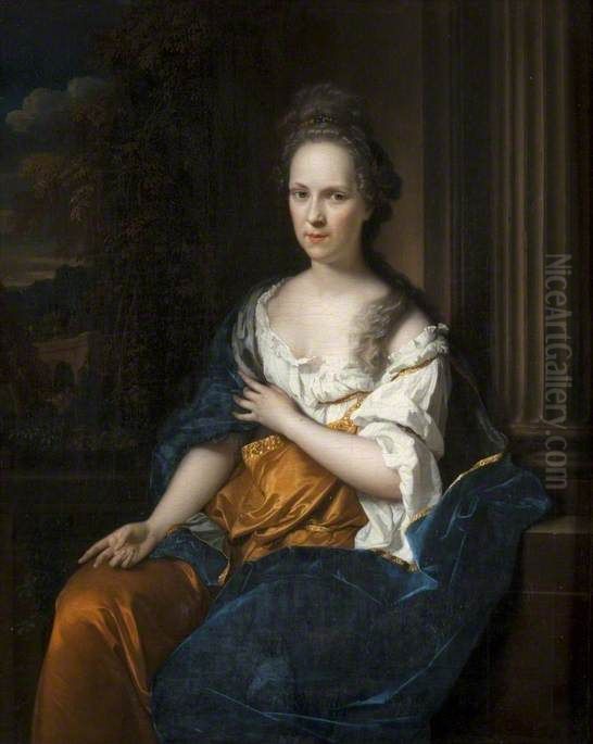 Portrait of a Woman, Aged 33 Oil Painting by Adriaen Van Der Werff
