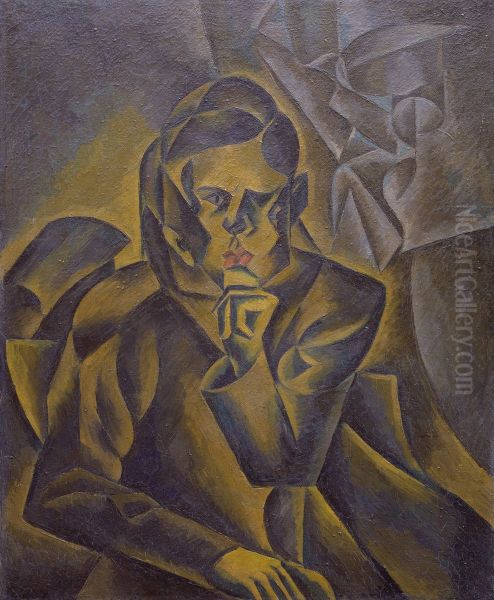 Portrait of Jan Zrzavy Oil Painting by Bohumil Kubista