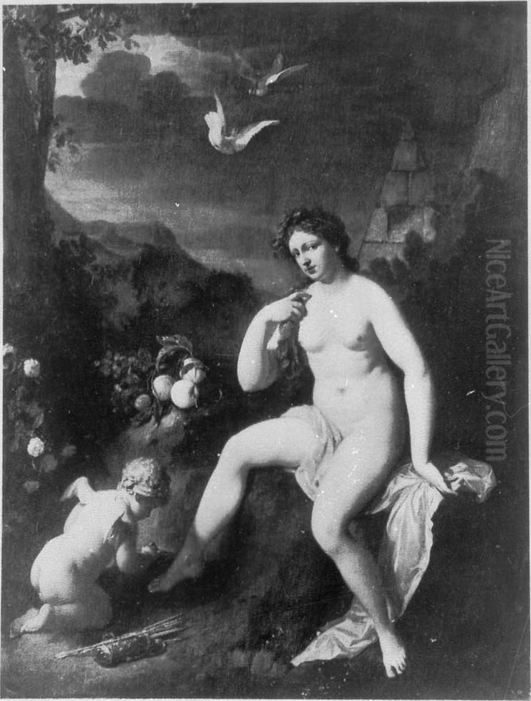 Venus and Cupid Oil Painting by Adriaen Van Der Werff