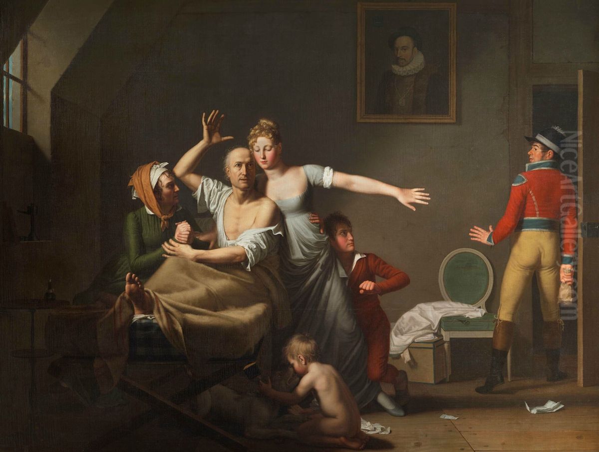 Indigence et honneur Oil Painting by Hilaire Ledru
