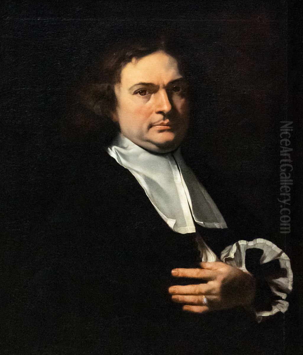 The Man with the Black Gimp Oil Painting by Louis Brocard