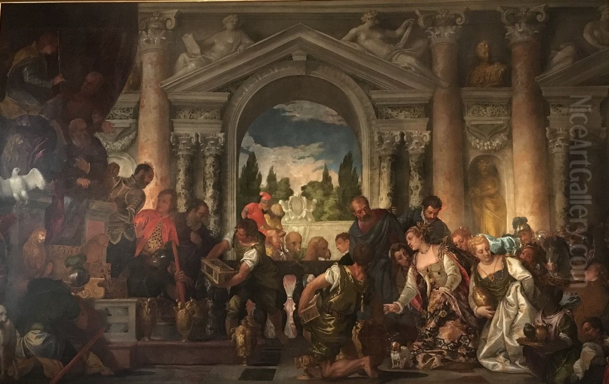 Der Besuch der Konigin von Saba bei Salomon Oil Painting by Paolo Veronese (Caliari)