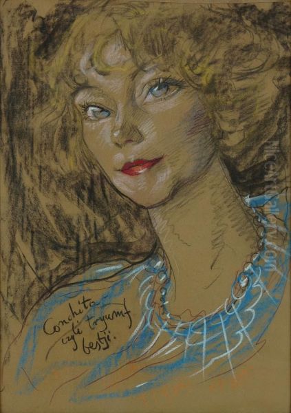Portrait of Olga Wojakowa Oil Painting by Stanislaw Ignacy Witkiewicz (Witkacy)