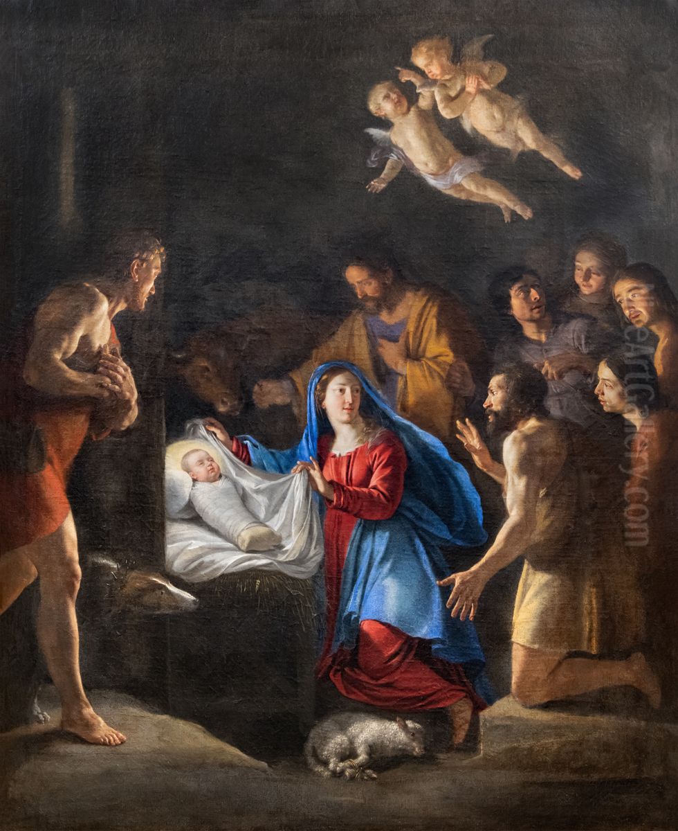 Adoration of the Shepherds Oil Painting by Philippe de Champaigne