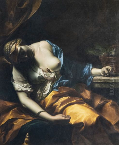 Death of Cleopatra Oil Painting by Antoine Rivalz