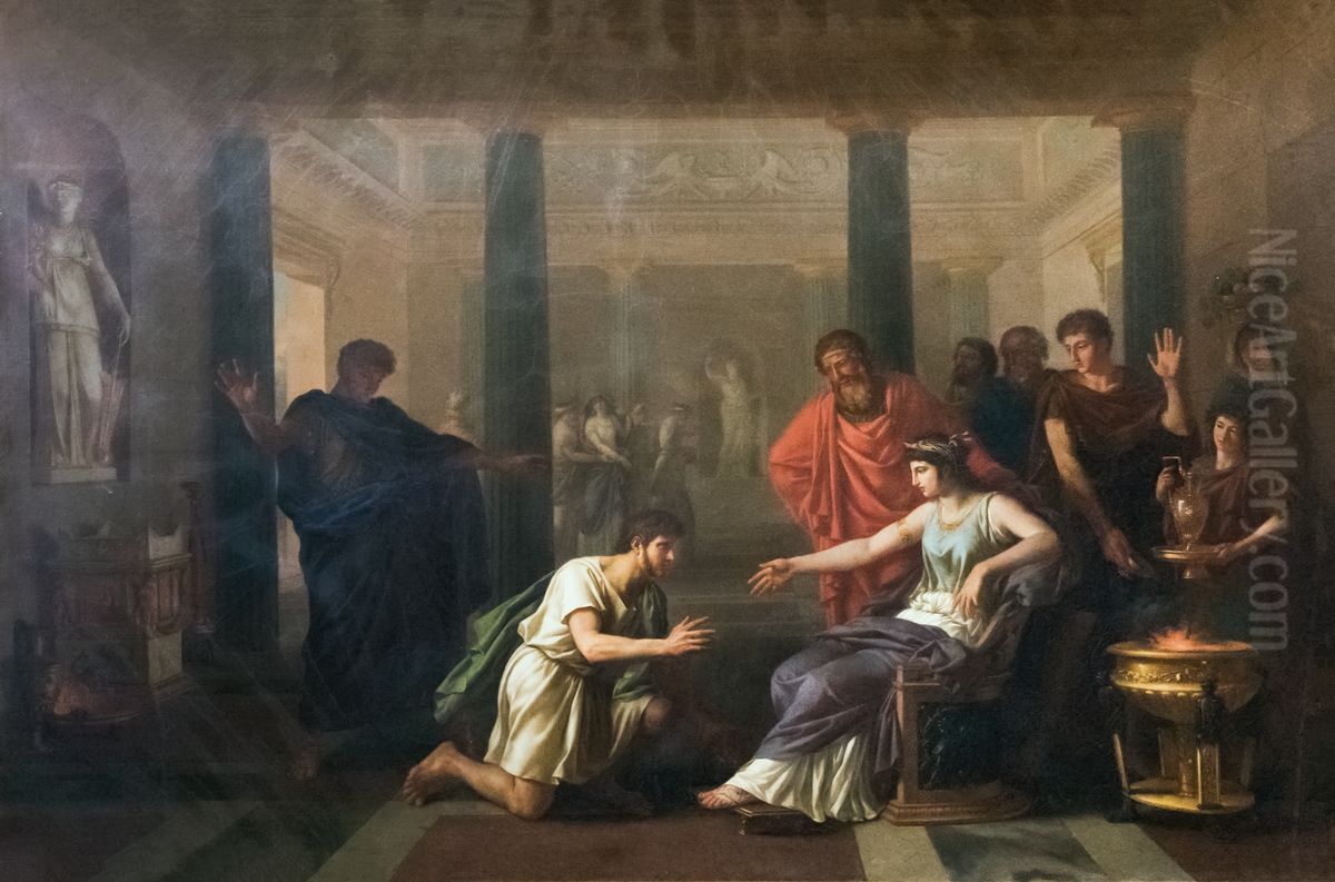 Ulysse dans le palais d'Alcinous Oil Painting by Jean-Jacques Lagrenee
