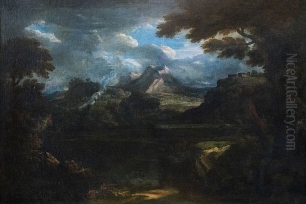 Paysage Oil Painting by Crescenzio Onofri