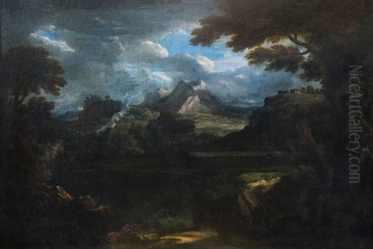 Landscape (870.9.1) Oil Painting by Crescenzio Onofri