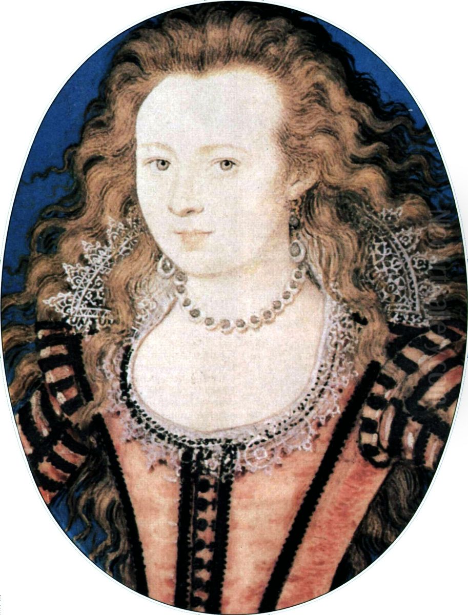 Elizabeth, Queen of Bohemia Oil Painting by Nicholas Hilliard