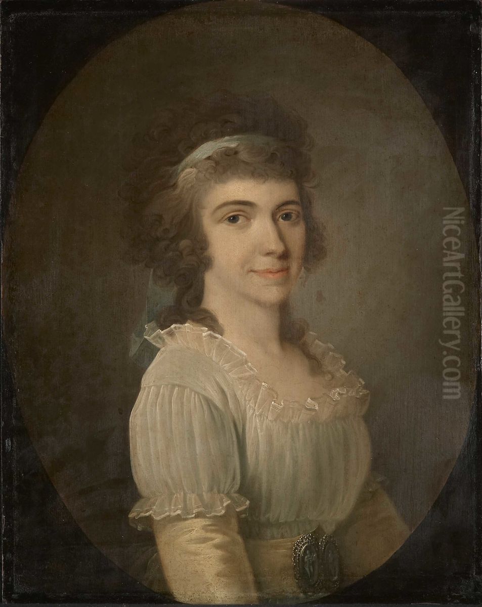 Portrett av Fredrikke Louise Stockfleth Oil Painting by Christian August Lorentzen