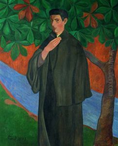 Ludvig Find Portraet af en ung kunstner Aage Bertelsen 1893
