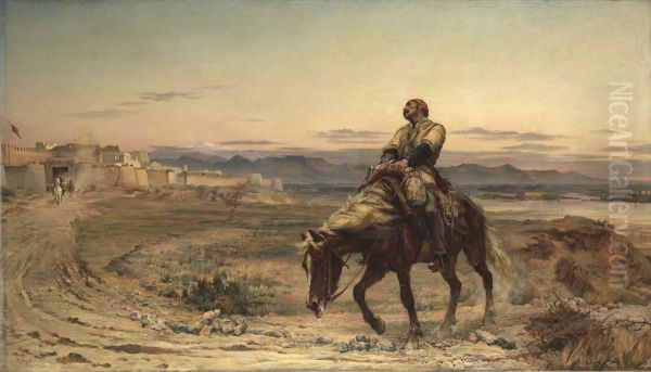 'Remnants of an Army' Oil Painting by Elizabeth Thompson