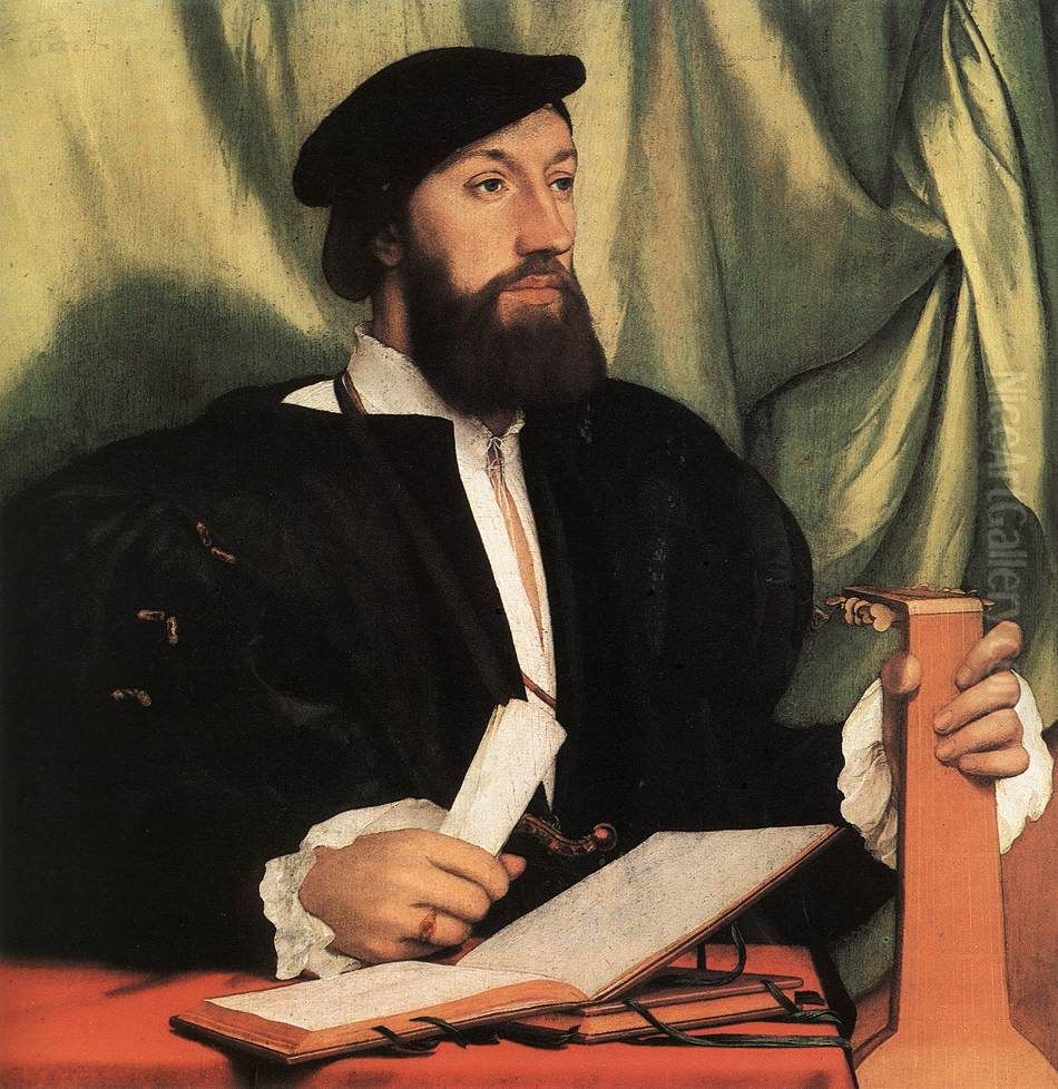 Portrait of a man with a lute Oil Painting by Hans Holbein the Younger