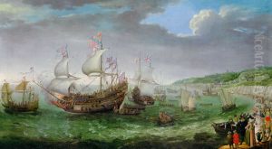 The embarkation of the Elector Palatinate Frederick V in the 'Prince Royal' at Dover, 25 April 1613