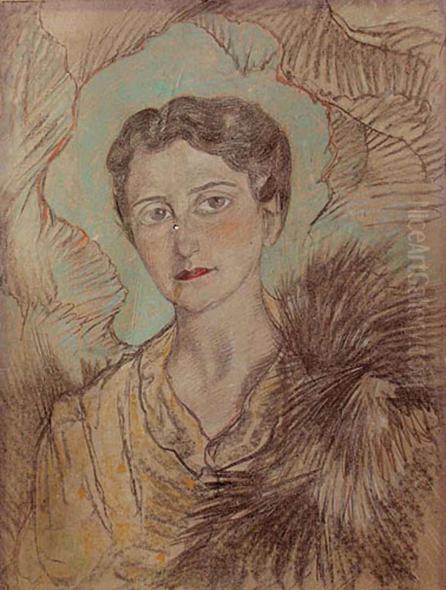 Portrait of Zofia Piotrowska Oil Painting by Stanislaw Ignacy Witkiewicz (Witkacy)