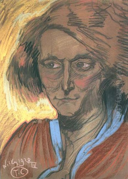 Portret kobiety Oil Painting by Stanislaw Ignacy Witkiewicz