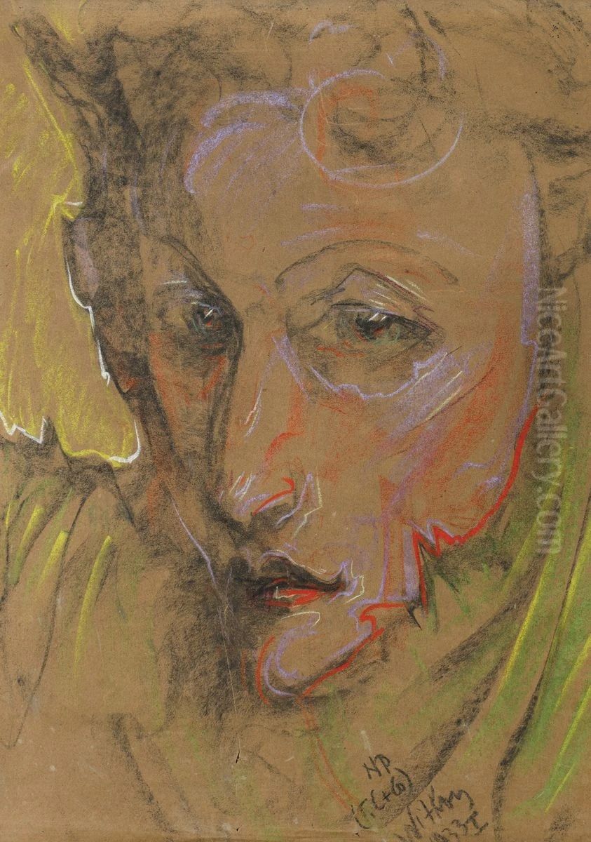 Portrait of Janina Turowska-Leszczynska Oil Painting by Stanislaw Ignacy Witkiewicz (Witkacy)